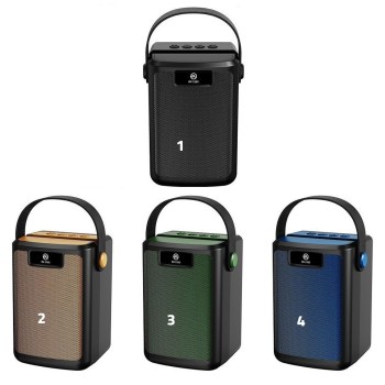 مكبر صوت صغير يعمل بالطاقة الشمسية بتقنية البلوتوث