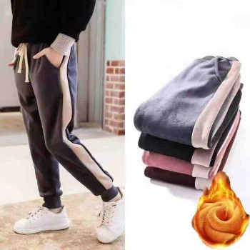 بناطيل رياضية للأطفال، مبطنة بالفرو وسميكة