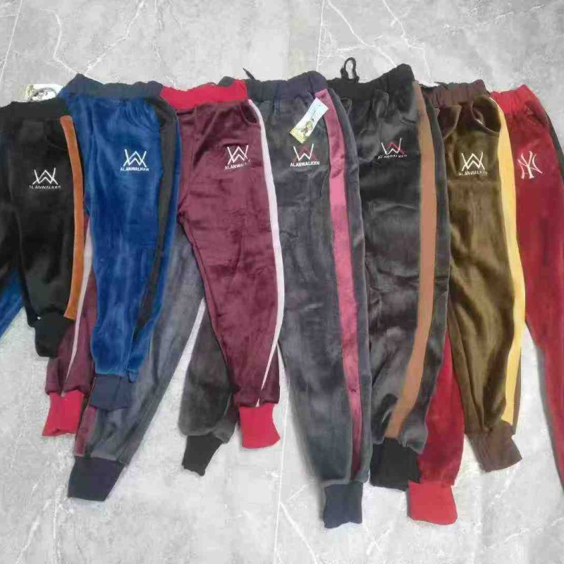 بناطيل رياضية للأطفال، مبطنة بالفرو وسميكة