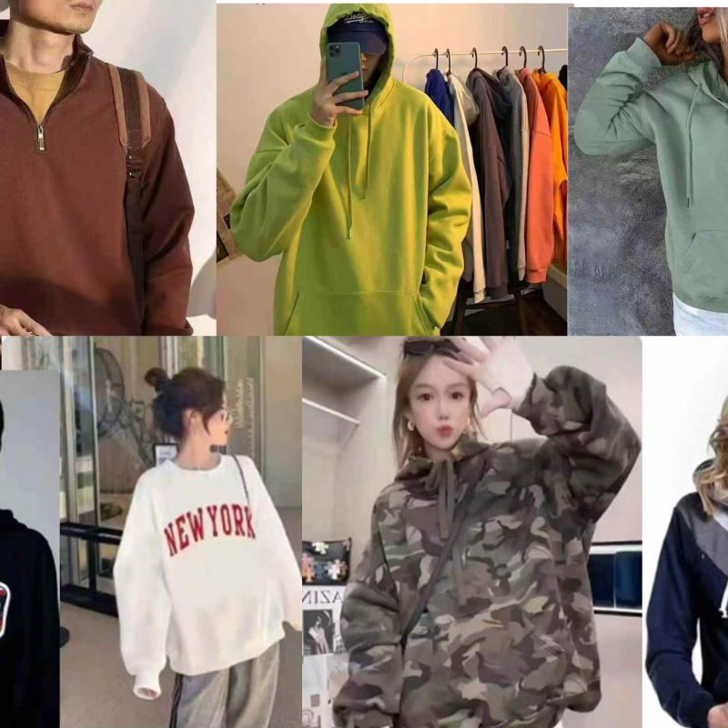 سترة كارديجان فضفاضة ذات رقبة دائرية وغطاء للرأس