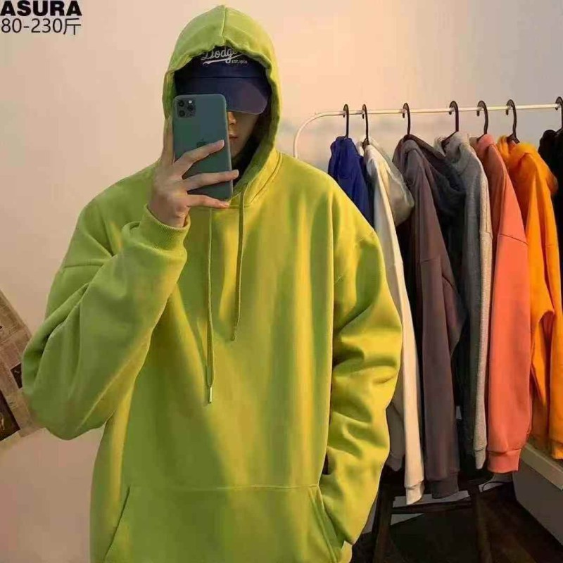 سترة كارديجان فضفاضة ذات رقبة دائرية وغطاء للرأس