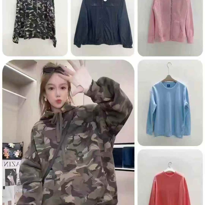 سترة كارديجان فضفاضة ذات رقبة دائرية وغطاء للرأس