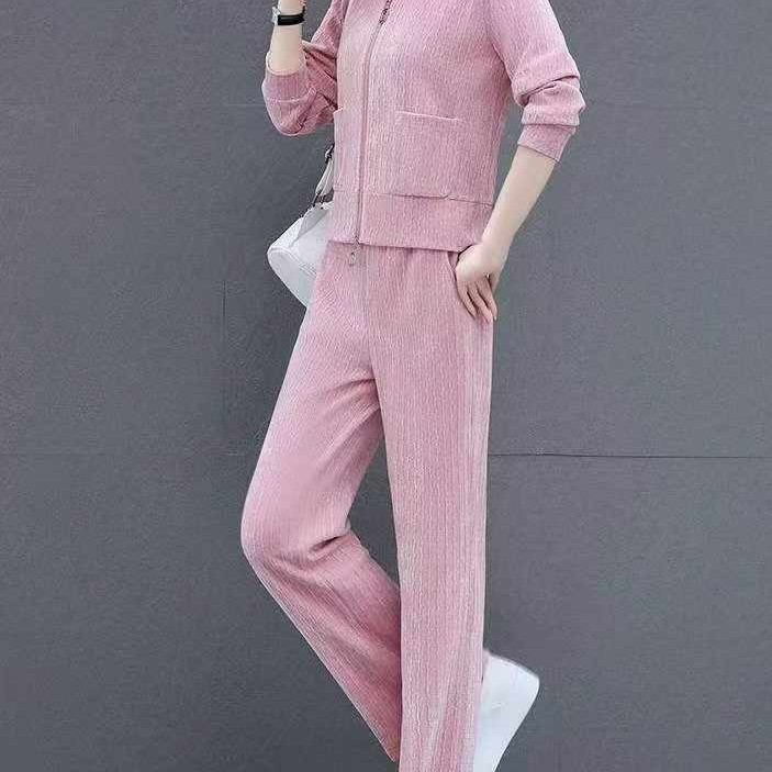 بدلة كاجوال شنيل كارديجان بياقة واقفة وسحاب