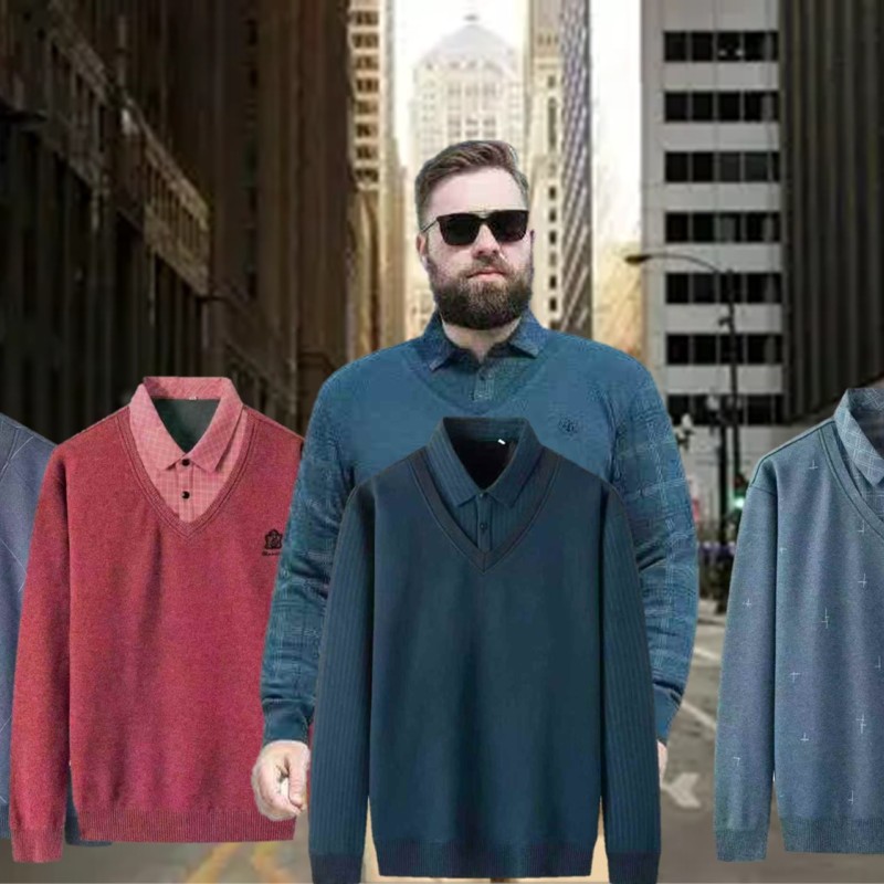 قميص بولو رجالي بالصوف 