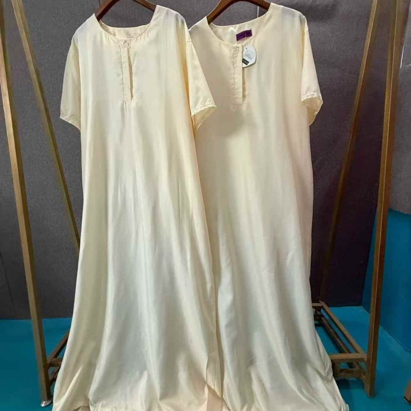 فستان كاجوال أنيق بأكمام طويلة ورقبة دائرية