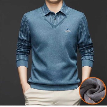 طقم رجالي من قطعتين مدمجتين من تي شيرت وسويت شيرت