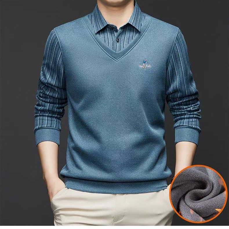 طقم رجالي من قطعتين مدمجتين من تي شيرت وسويت شيرت