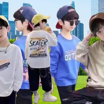 بلوزات سويتشيرت أطفال قطنية 100% بياقة ملفوفة