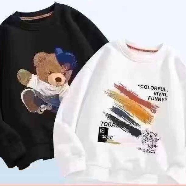 بلوزات سويتشيرت أطفال قطنية 100% بياقة ملفوفة