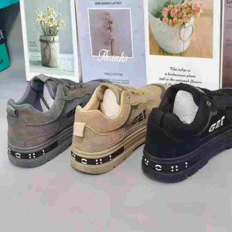 حذاء رجالي مريح برباط، مانع للانزلاق بنعل بخاصية التدليك