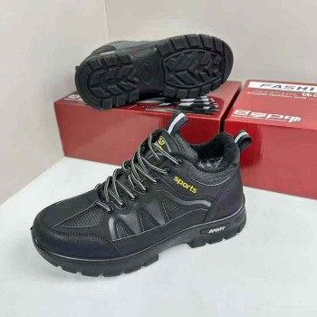 حذاء رياضي بفرو أرنب سميك وقطن للرجال