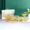 طقم من 6 كوب زجاجي مزخرف طقم من 6 كوب زجاجي مزخرف