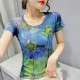 بلايز نسائية حريرية أنيقة بطباعة 3D ملونة