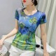 بلايز نسائية حريرية أنيقة بطباعة 3D ملونة