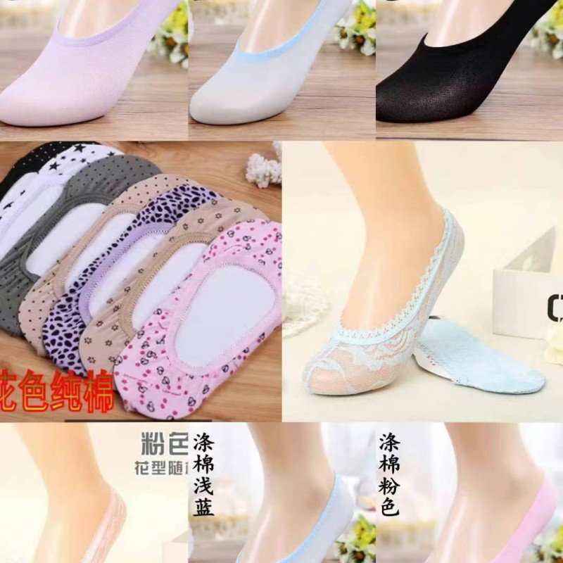 جوارب قارب قصيرة من القطن والدانتيل جوارب قارب قصيرة من القطن والدانتيل