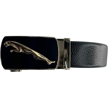 حزام رجالي جلدي بسقاطة مع إبزيم انزلاقي أوتوماتيكي