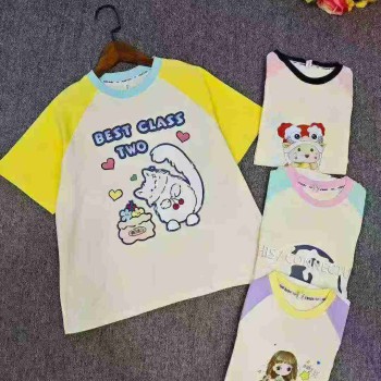 تيشيرتات أطفال قطنية بأكمام قصيرة تيشيرتات أطفال قطنية بأكمام قصيرة