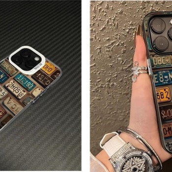 جرابات لوحات ترخيص السيارات الكلاسيكية لأجهزة الأيفون  