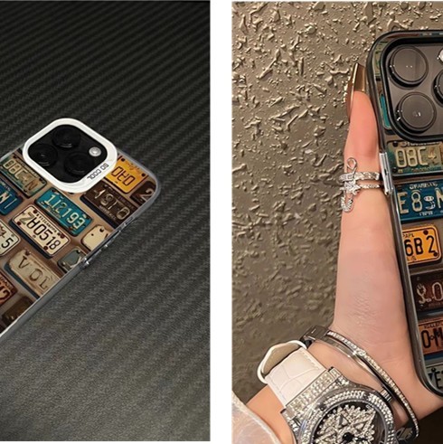 جرابات لوحات ترخيص السيارات الكلاسيكية لأجهزة الأيفون  