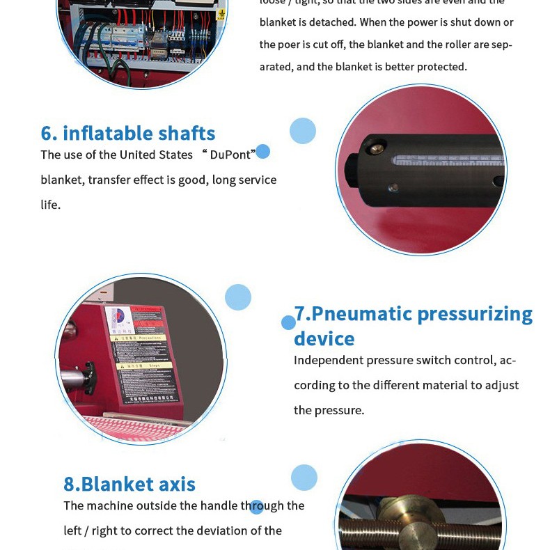 مخزون متاح 380V/220V آلة لفة تنسيق كبير لفة نقل الحرارة آلة Calandra تسامي