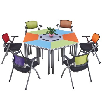 مع كتابة كرسي التدريب في مكتب لوحة اللوحات اللوحي والراحة ، كرسي قرص الأثاث المدرسي للطلاب