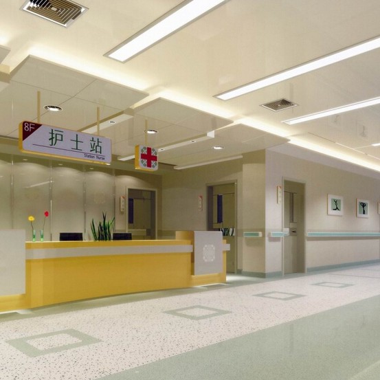 محطة مستشفى الممرضات في عيادة المرضى عداد التصميم الحديث L شكل إرشادات الشكل مستشفى