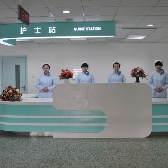 محطة مستشفى الممرضات في عيادة المرضى عداد التصميم الحديث L شكل إرشادات الشكل مستشفى