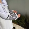 الملابس العربية, الأكثر مبيعا على أمازون من نفس الفئة, عباية رداء كارديجان مطرزة باكمام الكوفية الفلسطينية 