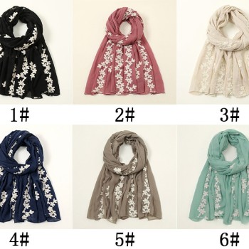 شال من البوليستر (ألياف البوليستر) مطرز عالي الجودة 