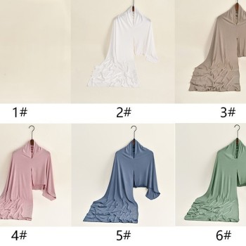 حجاب من البوليستر والقطن المصري ومزين بالستراس