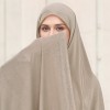 حجاب من البوليستر والقطن المصري ومزين بالستراس