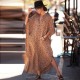 2021 جديد أوروبي وأمريكي من أربعة جوانب أسود بني مخطط شاطئ مخطط Squid Sexy Robe Squid واحد صدر واحد