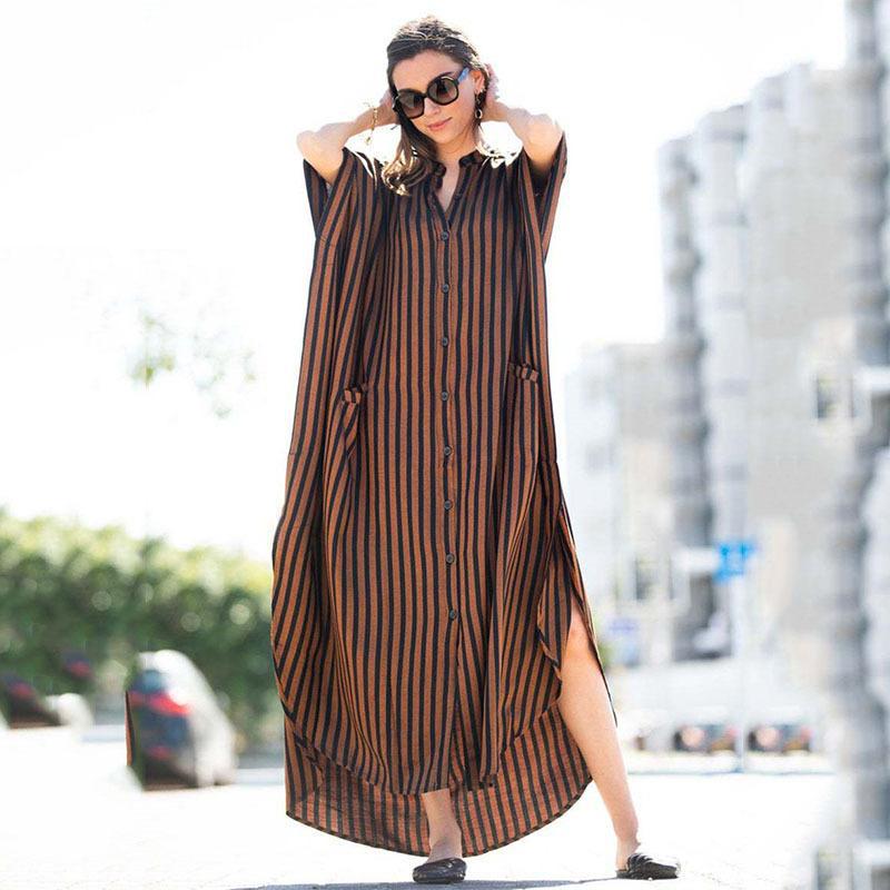 2021 جديد أوروبي وأمريكي من أربعة جوانب أسود بني مخطط شاطئ مخطط Squid Sexy Robe Squid واحد صدر واحد 2021 جديد أوروبي وأمريكي من أربعة جوانب أسود بني مخطط شاطئ مخطط Squid Sexy Robe Squid واحد صدر واحد