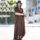 2021 جديد أوروبي وأمريكي من أربعة جوانب أسود بني مخطط شاطئ مخطط Squid Sexy Robe Squid واحد صدر واحد