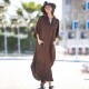 2021 جديد أوروبي وأمريكي من أربعة جوانب أسود بني مخطط شاطئ مخطط Squid Sexy Robe Squid واحد صدر واحد