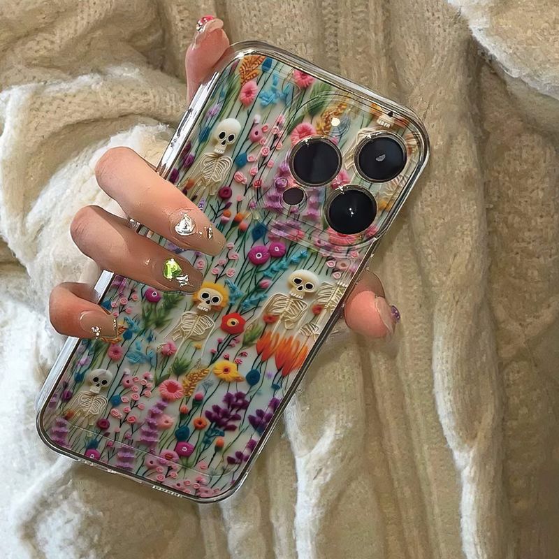 جرابات الزهور والجمجمة لأجهة الأيفون