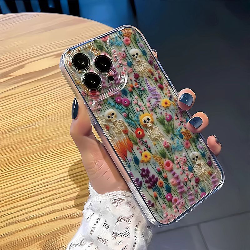 جرابات الزهور والجمجمة لأجهة الأيفون