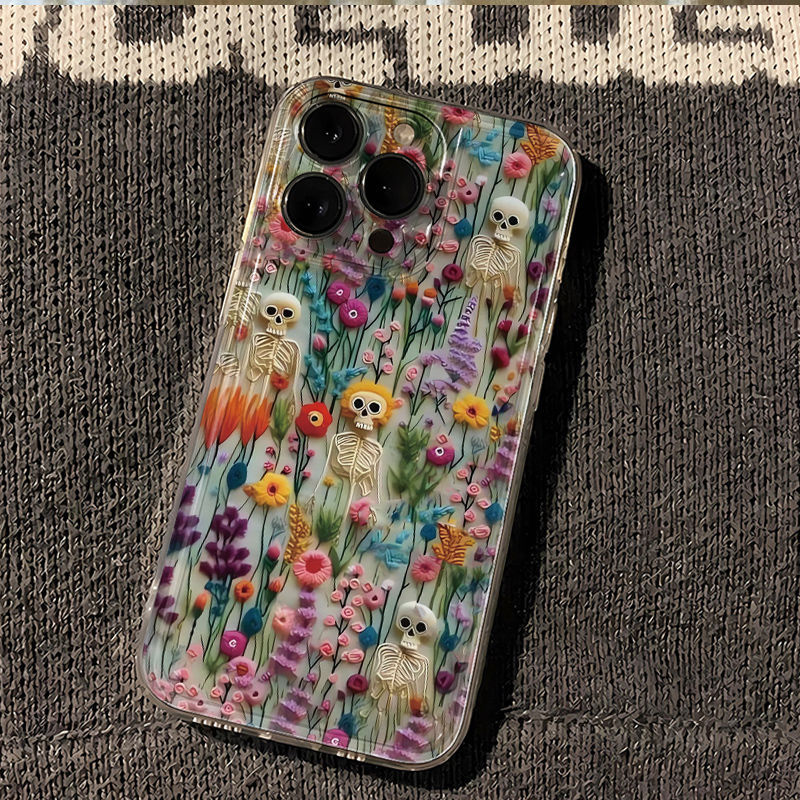 جرابات الزهور والجمجمة لأجهة الأيفون