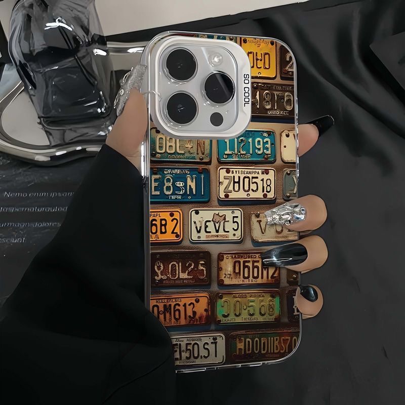 جرابات لوحات ترخيص السيارات الكلاسيكية لأجهزة الأيفون  