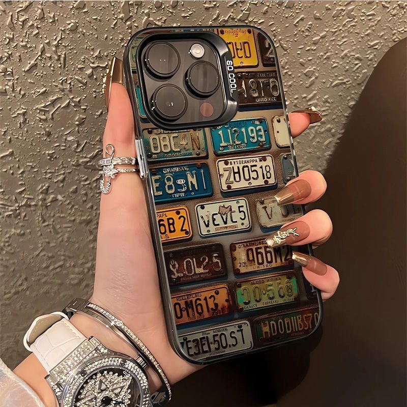 جرابات لوحات ترخيص السيارات الكلاسيكية لأجهزة الأيفون  