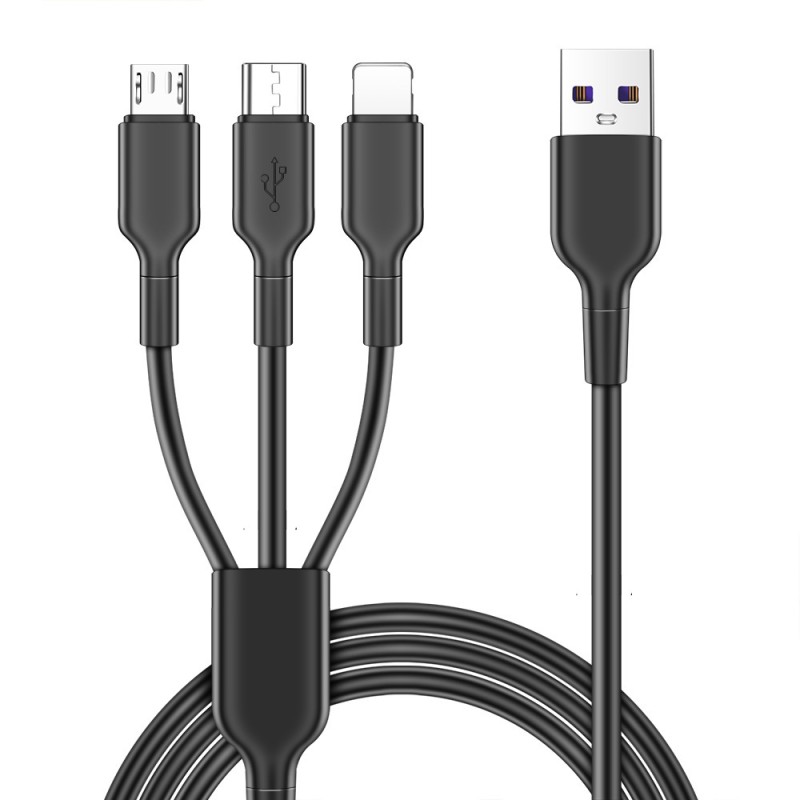 1.2 متر واحد إلى ثلاثة كابل بيانات شحن سريع فائق 5A مناسب لـ Huawei Honor Xiaomi Vivo Android Cable 1.2 متر واحد إلى ثلاثة كابل بيانات شحن سريع فائق 5A مناسب لـ Huawei Honor Xiaomi Vivo Android Cable