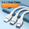 1.2 متر واحد إلى ثلاثة كابل بيانات شحن سريع فائق 5A مناسب لـ Huawei Honor Xiaomi Vivo Android Cable 1.2 متر واحد إلى ثلاثة كابل بيانات شحن سريع فائق 5A مناسب لـ Huawei Honor Xiaomi Vivo Android Cable