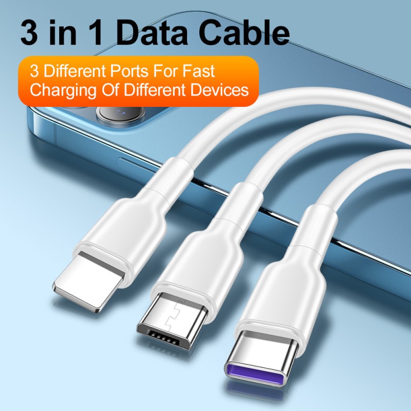 1.2 متر واحد إلى ثلاثة كابل بيانات شحن سريع فائق 5A مناسب لـ Huawei Honor Xiaomi Vivo Android Cable 1.2 متر واحد إلى ثلاثة كابل بيانات شحن سريع فائق 5A مناسب لـ Huawei Honor Xiaomi Vivo Android Cable