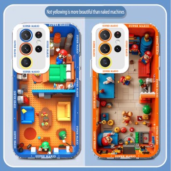مناسبة لـ Samsung S24 Case Mobile Phone Case Ultra Mechanical Mario S20 Lego Building Place بالإضافة إلى Angel Eye M11 Anti-Fall