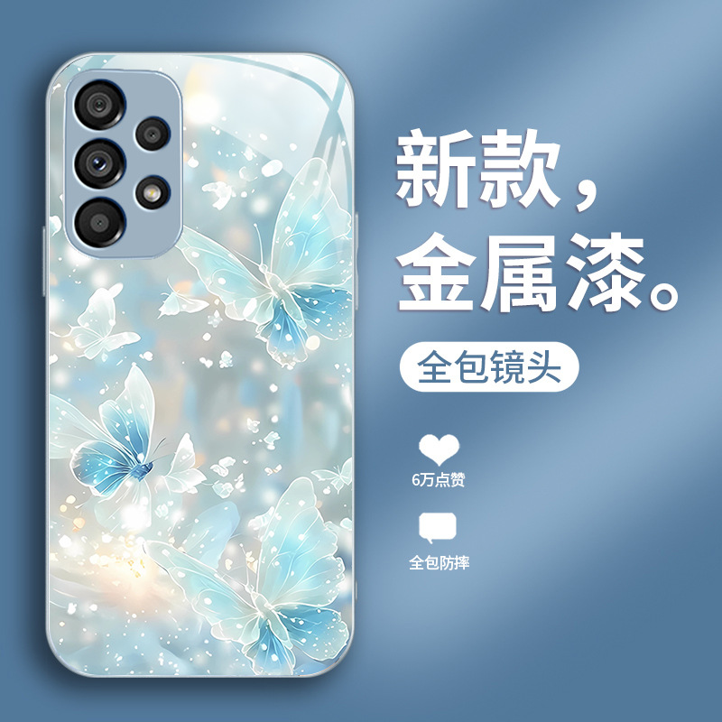 مناسبة لـ Samsung S21 Ultra Dream Butterfly S21Plus Liquid Glass Shell Ultra Ultra Highlue High مناسبة لـ Samsung S21 Ultra Dream Butterfly S21Plus Liquid Glass Shell Ultra Ultra Highlue High