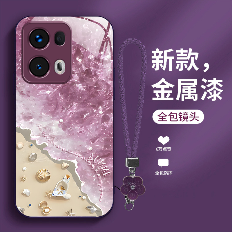 ينطبق على OPPOFINDX8 الهاتف المحمول CASE X7 Beach Wave X6 Shell A2 Metal Paint A8 Summer A9 Flower Lanyard ينطبق على OPPOFINDX8 الهاتف المحمول CASE X7 Beach Wave X6 Shell A2 Metal Paint A8 Summer A9 Flower Lanyard