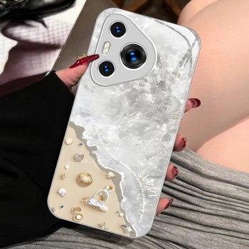 مناسبة لـ Huawei P80 Case Phone Case P70 Beach Wave P60 Shell P50 Metal Paint GT Summer 30 Flower Lanyard