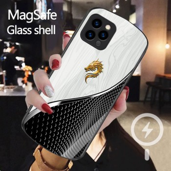 ينطبق على iPhone 16 Case Phone Case 15 National Trend 14 Wood Grain 13 Dragon Energy 12 Oval 11 Magnetic Section XS نموذج شامل