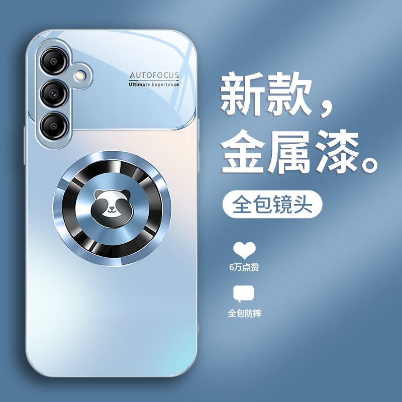 مناسبة لـ Samsung A Series Mobile Case Glass Glass التدرج Panda Samsunga21S Clute Panda الشامل مناسبة لـ Samsung A Series Mobile Case Glass Glass التدرج Panda Samsunga21S Clute Panda الشامل