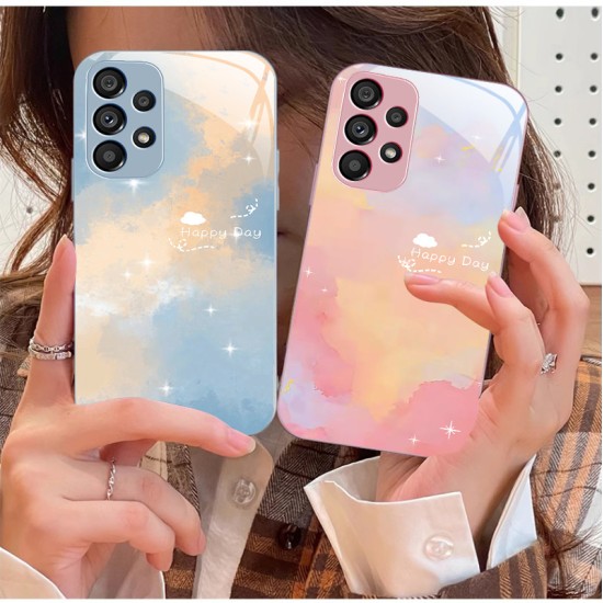 مناسبة لـ Samsung S9 تقديم حالة الهاتف المحمول S21 Niche Creative S10 Lradient Color S11e Liquid Glass Head